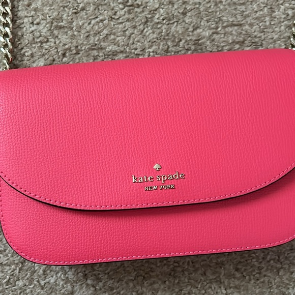 NWT Kate Spade Hot Pink Kristi Refined Grain Leather Crossbody Bag - Picture 2 of 10